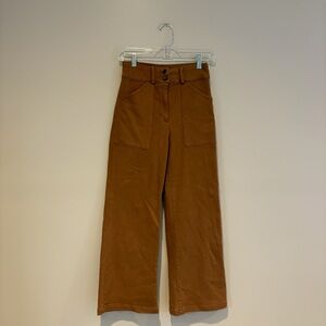 Self Contrast Women's Wide Leg Tan Pants
